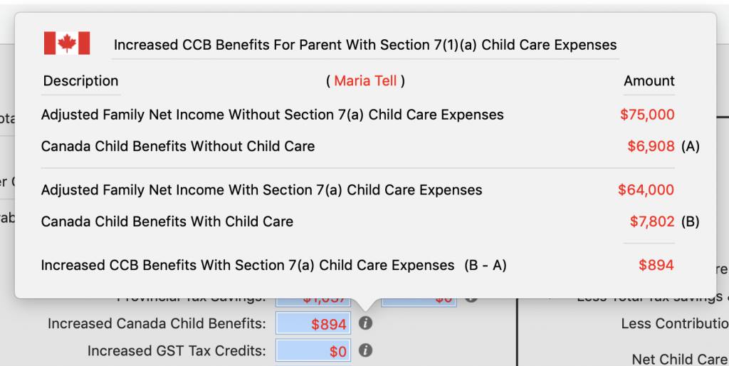 Increased CCB Details for Marie With New Spouse / Common Law